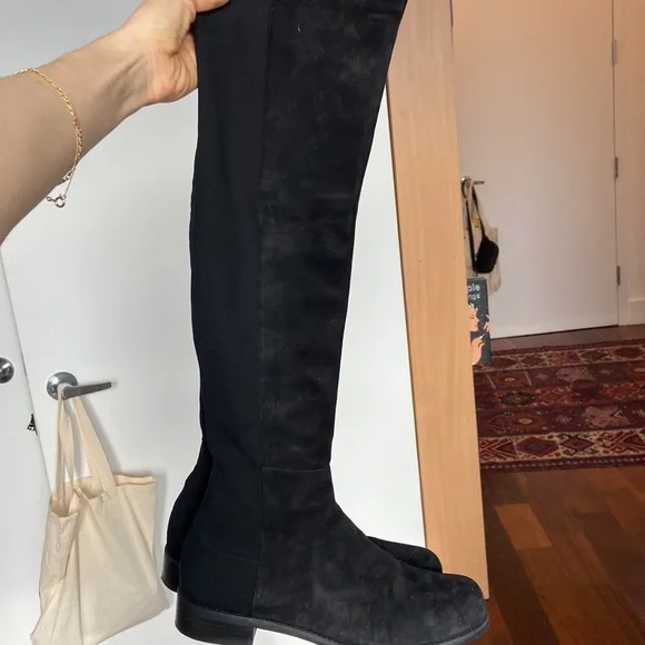 Stuart Weitzman 5050 Over the Knee Boot Black Suede sz 10 - Picture 3 of 9